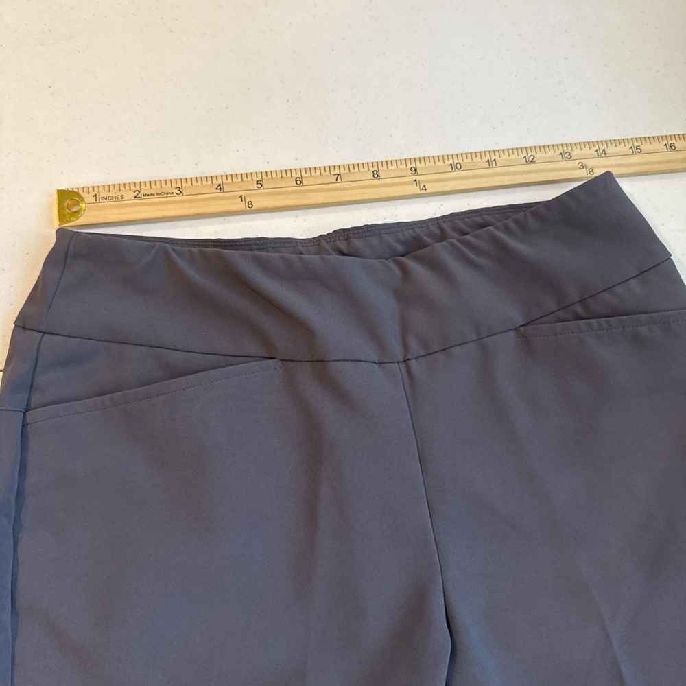 IBKUL 4 Way Stretch Pull on Ankle Pant Gray Size 6 Sun Protection Office Or Camp - Picture 7 of 11